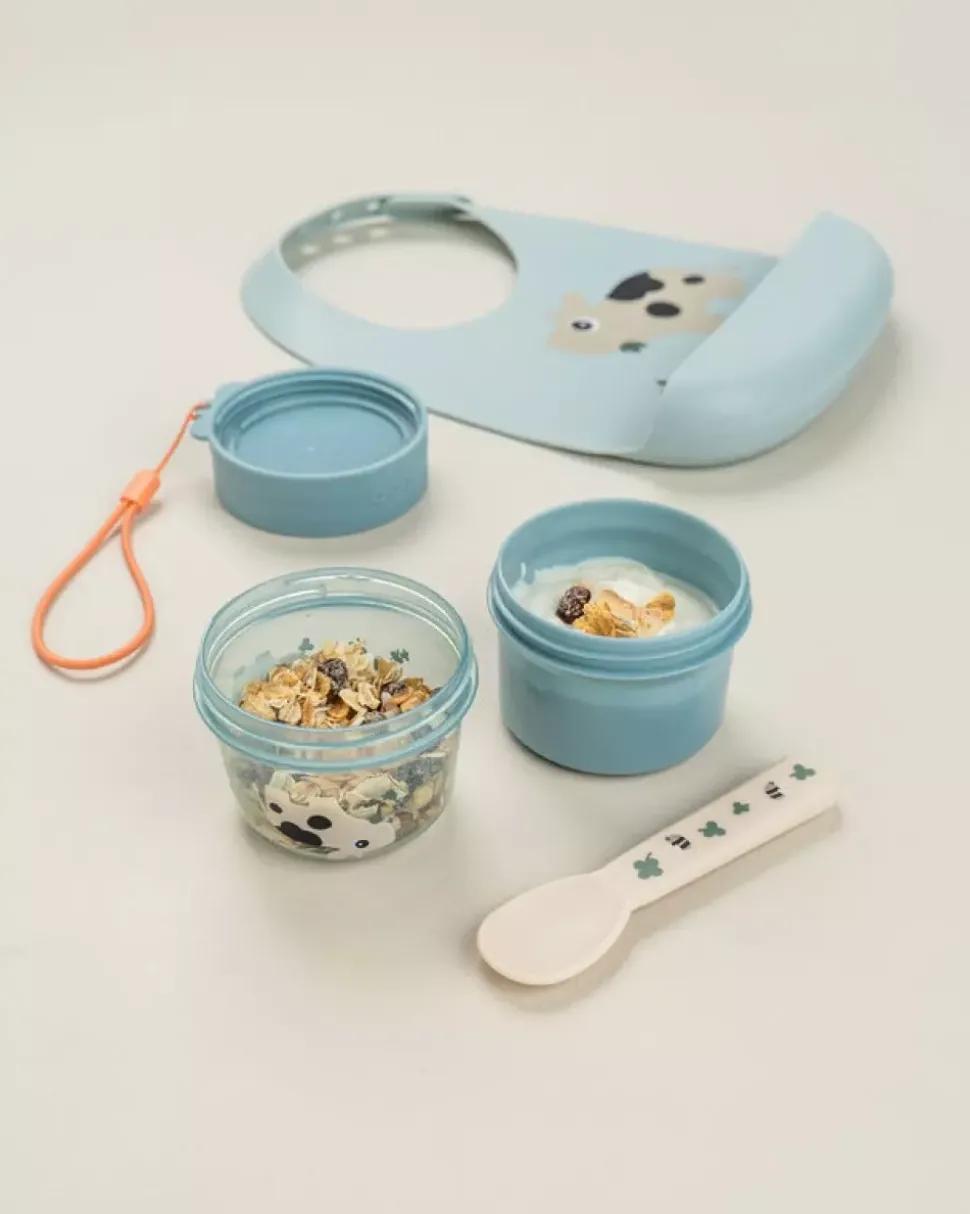 To Go 2-Veis Snackbeholder S Tiny Farm Blue