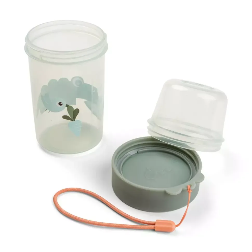 To Go 2-Way Snack Container L Croco Green