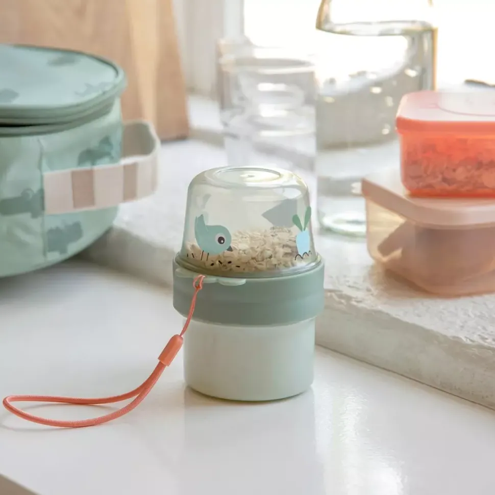 To Go 2-Way Snack Container S Birdee Green