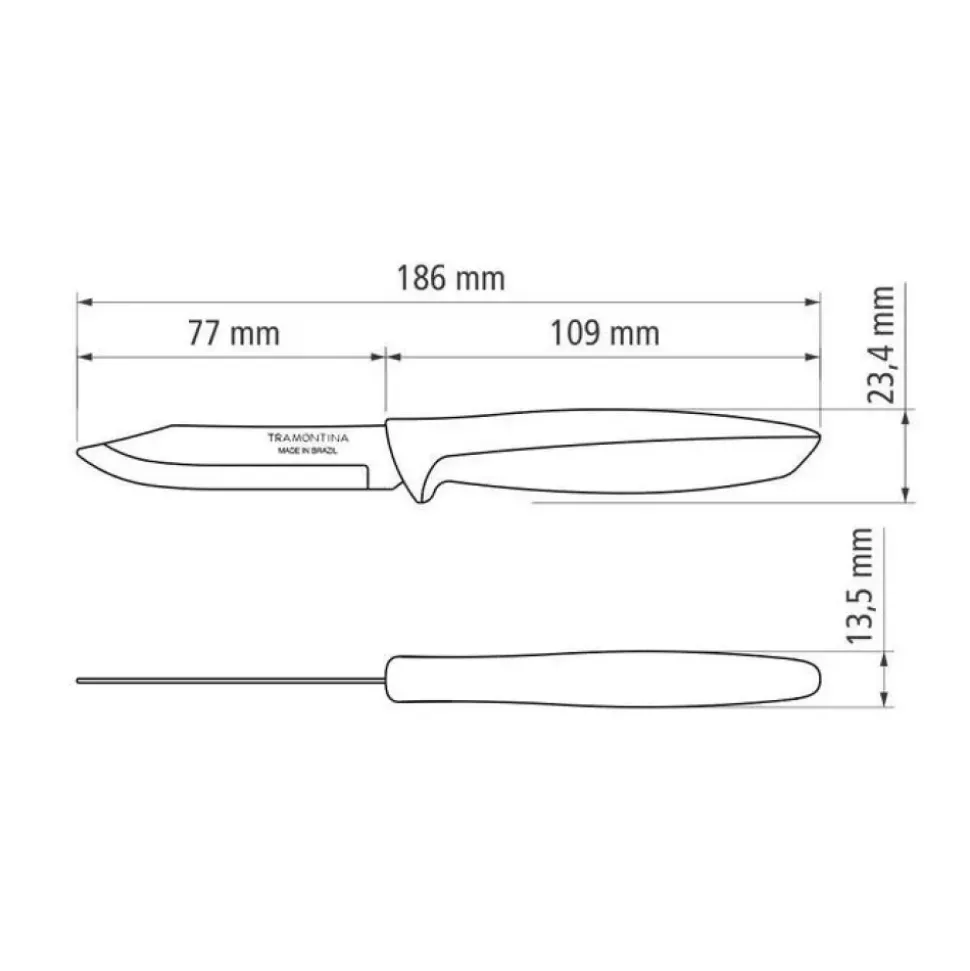 Tramontina - Plenus - Skrellekniv 7,5 cm