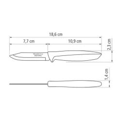 Tramontina - Plenus - Skrellekniv 7,5 cm