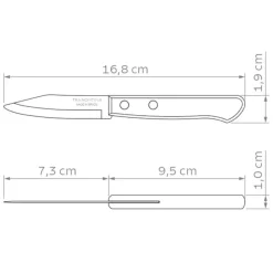 Tramontina - Polywood FSC - Skrellekniv 7,5 cm