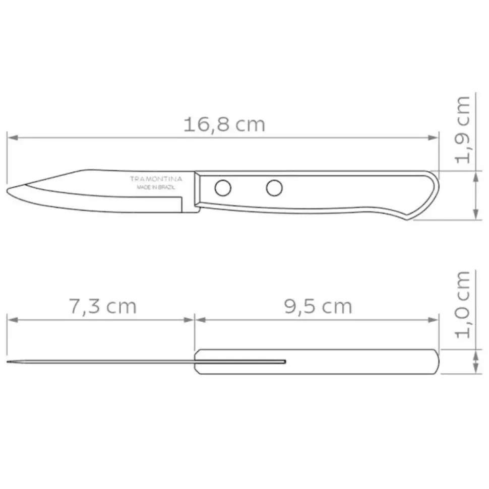 Tramontina - Polywood FSC - Skrellekniv 7,5 cm