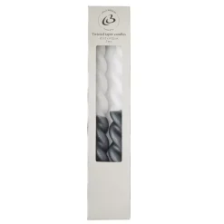 Twisted Kronelys H25 Cm Hvit/Blå
