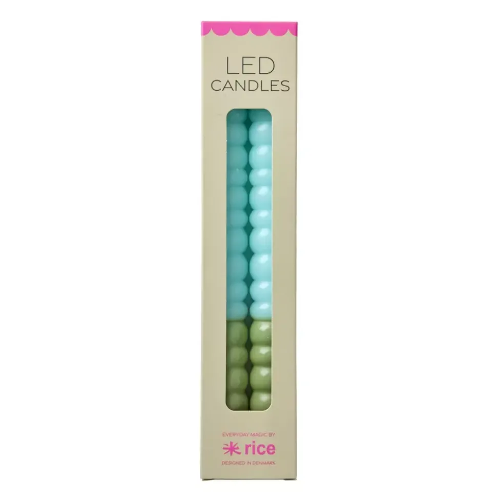 Twisted Led-Lys Grønn & Mint 2pk