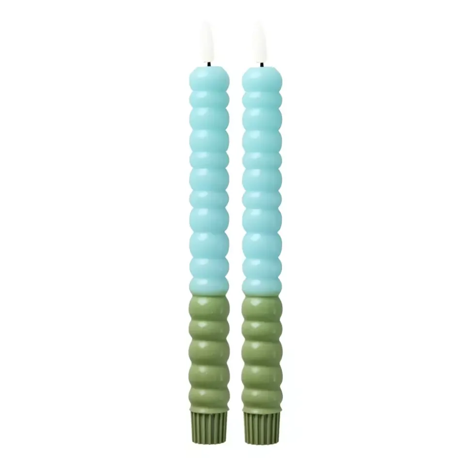 Twisted Led-Lys Grønn & Mint 2pk