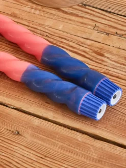Twisted Led-Lys Navy & Coral 2pk