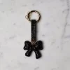 Veskepynt/Nøkkelring Sløyfe Sort Glitter