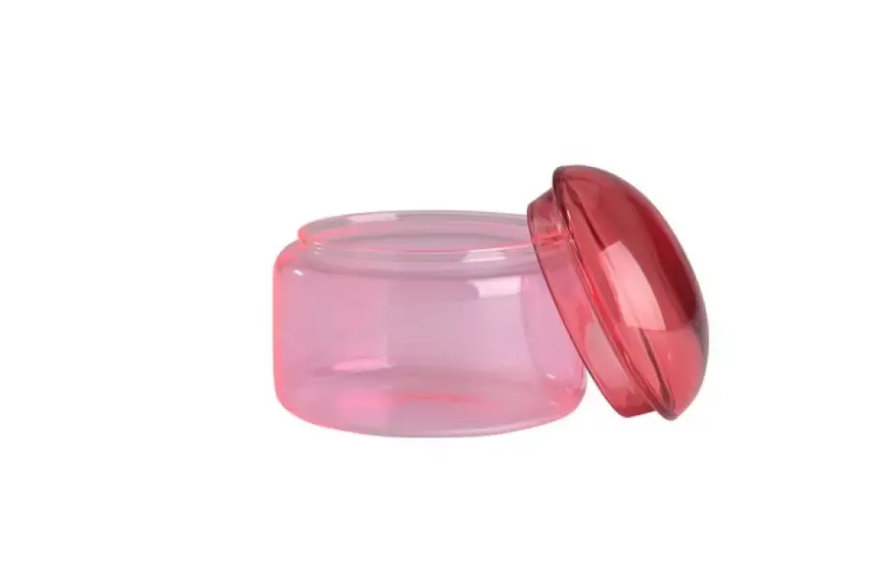 Voile Glasskrukke H9 Rød/Rosa