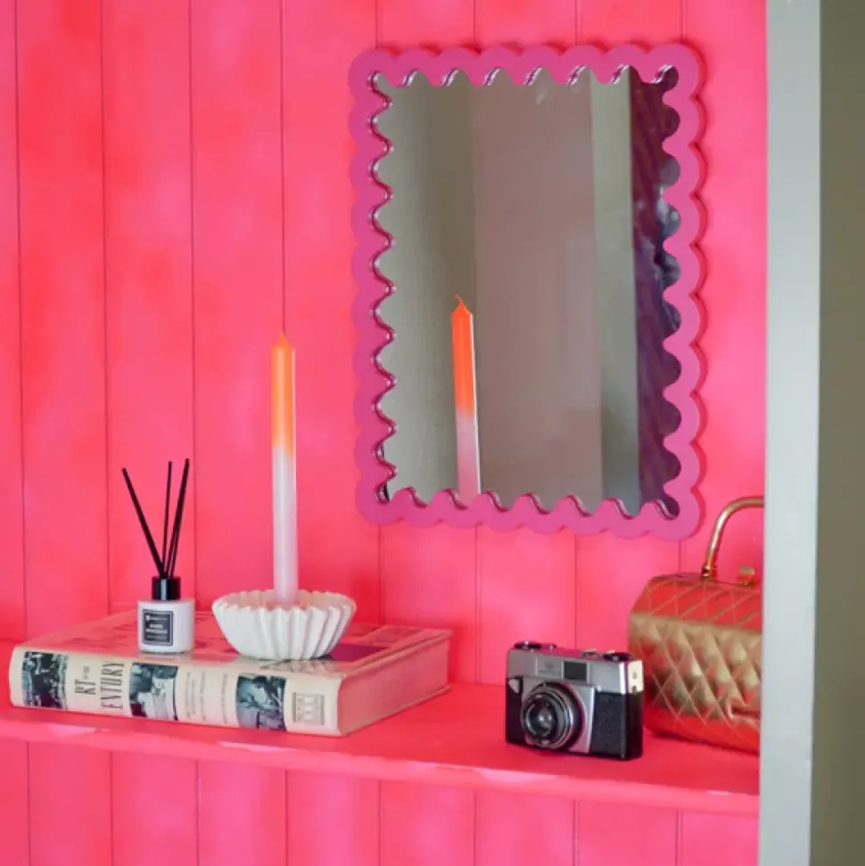Wavey Speil 33x43 Neon Rosa