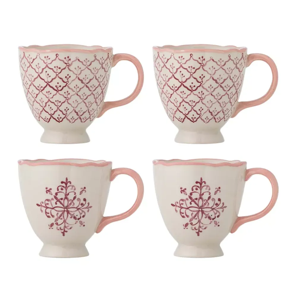 Wonderland Krus S/4 Rosa Keramikk
