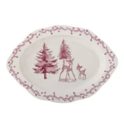 Wonderland Serveringsfat Rosa Keramikk