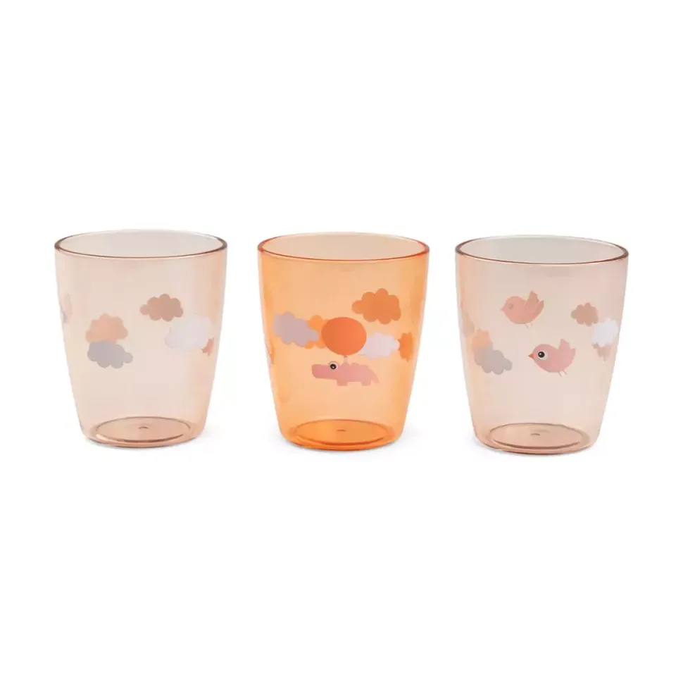 Yummy Miniglass 3pk Happy Clouds Papaya