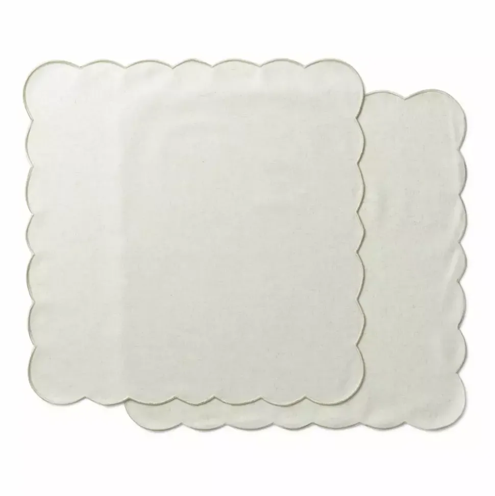 Ziczac - Scallopped - Tekstilserviett 2-pk Natur