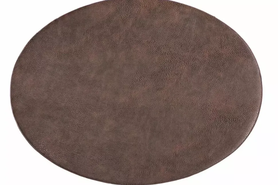 Ziczac - Troja - Dekkebrikke Oval Mørk Brun